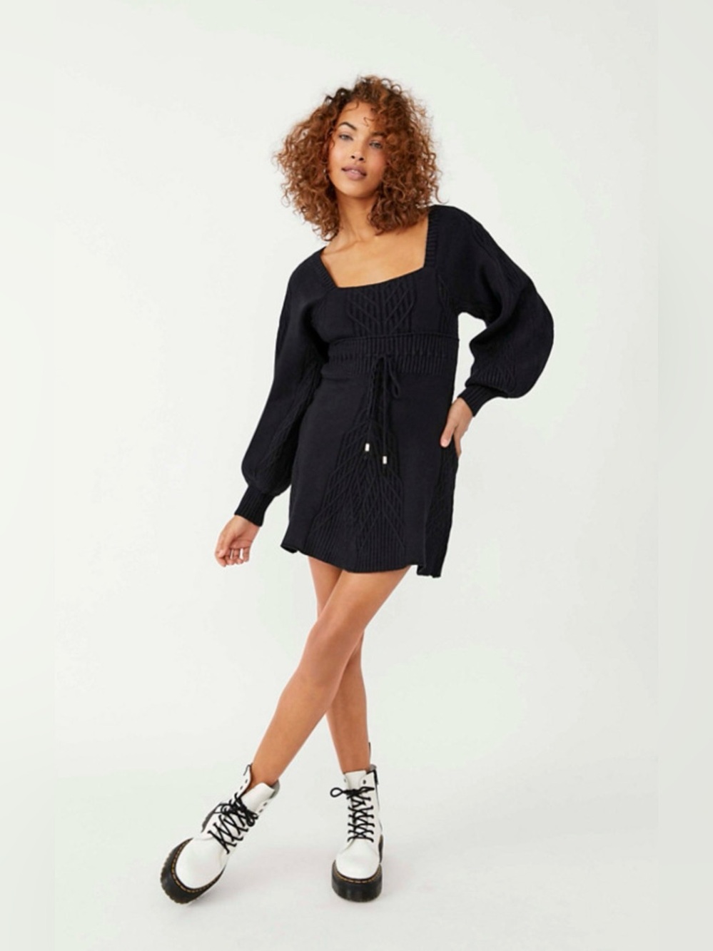 Free People Emmaline Mini Sweater Dress EUC Sz L